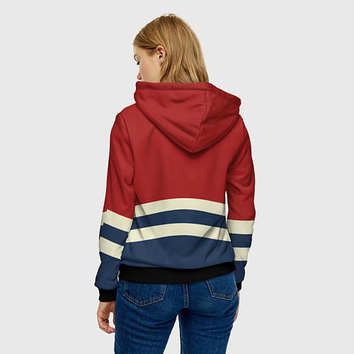 Женская толстовка Волны в море / 3D-Черный – фото 4