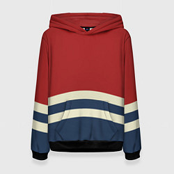 Толстовка-худи женская Волны в море, цвет: 3D-черный