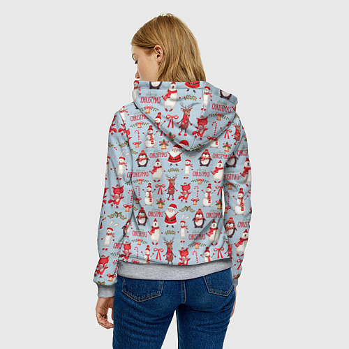 Женская толстовка Рождественская Милота / 3D-Меланж – фото 4