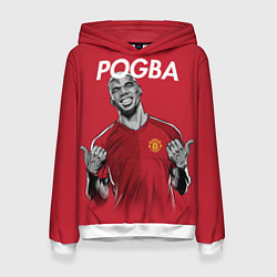 Толстовка-худи женская FC MU: Pogba, цвет: 3D-белый