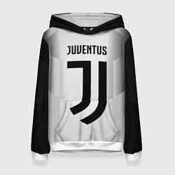 Толстовка-худи женская FC Juventus: Silver Original, цвет: 3D-белый
