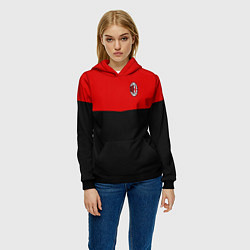 Толстовка-худи женская АC Milan: R&B Sport, цвет: 3D-черный — фото 2