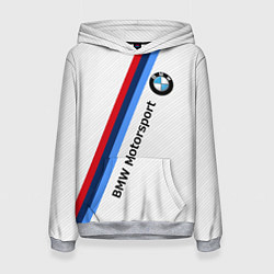 Толстовка-худи женская BMW Motorsport: White Carbon, цвет: 3D-меланж