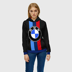 Толстовка-худи женская BMW SPORT, цвет: 3D-синий — фото 2