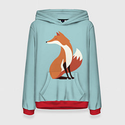 Толстовка-худи женская Minimal Fox, цвет: 3D-красный