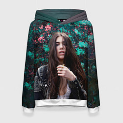 Толстовка-худи женская Dua Lipa: Floral, цвет: 3D-белый