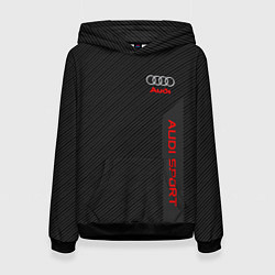 Толстовка-худи женская Audi: Sport Line, цвет: 3D-черный