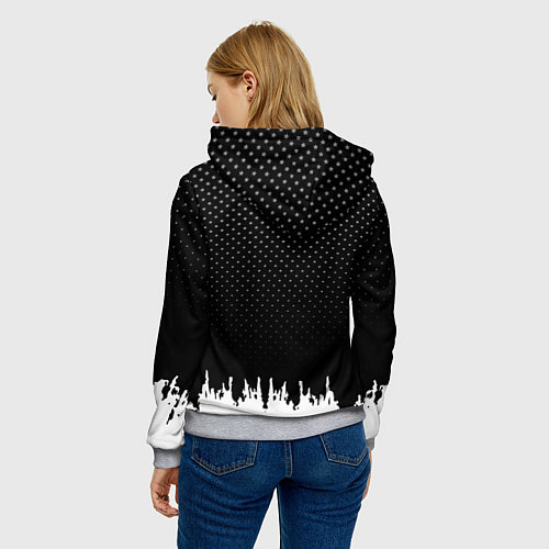 Женская толстовка Mercedes-Benz: Black Side / 3D-Меланж – фото 4