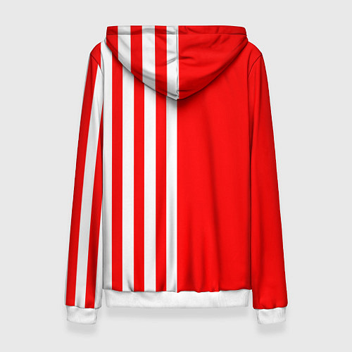 Женская толстовка Красно-белый воин / 3D-Белый – фото 2