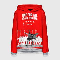 Толстовка-худи женская One for all & all for one, цвет: 3D-меланж