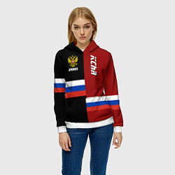 Толстовка-худи женская KChR, Russia, цвет: 3D-белый — фото 2