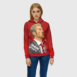 Толстовка-худи женская Grazie, цвет: 3D-красный — фото 2