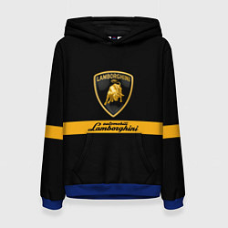 Толстовка-худи женская Lamborghini Automobili, цвет: 3D-синий