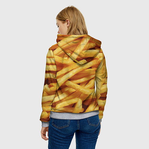 Женская толстовка Картофель фри / 3D-Меланж – фото 4