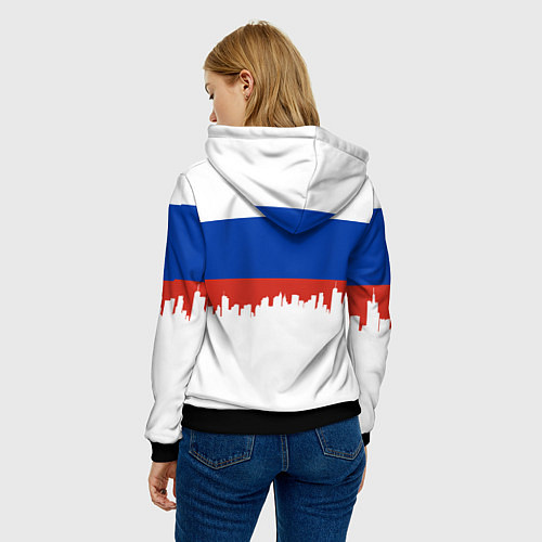 Женская толстовка Irkutsk: Russia / 3D-Черный – фото 4