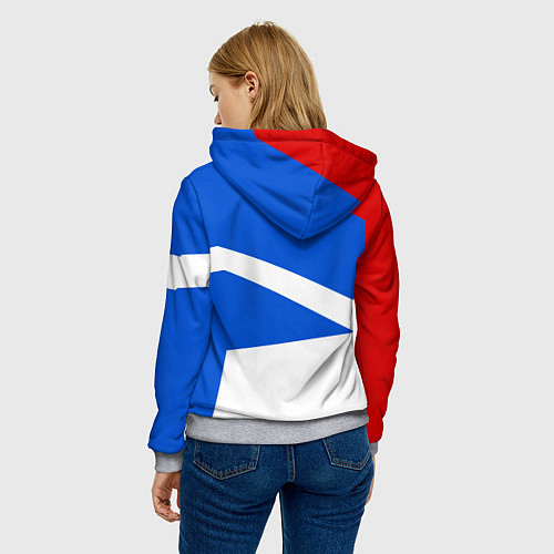 Женская толстовка Russia: Light Sport / 3D-Меланж – фото 4