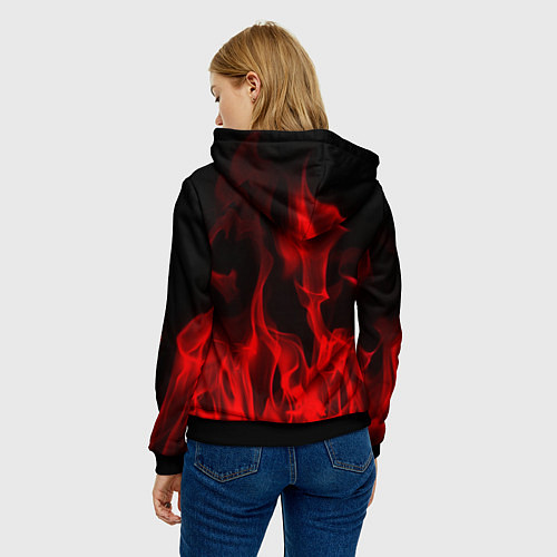 Женская толстовка Thousand Foot Krutch: Red Flame / 3D-Черный – фото 4