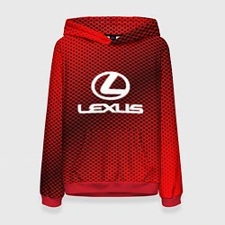 Толстовка-худи женская Lexus: Red Carbon, цвет: 3D-красный