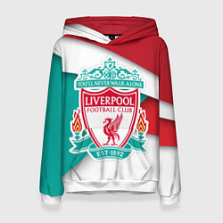 Толстовка-худи женская FC Liverpool, цвет: 3D-белый