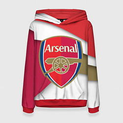 Толстовка-худи женская FC Arsenal, цвет: 3D-красный