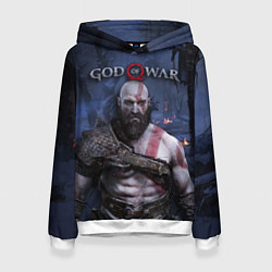 Толстовка-худи женская God of War: Kratos, цвет: 3D-белый