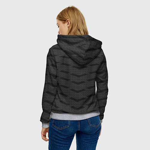 Женская толстовка Porsche: Grey Sport / 3D-Меланж – фото 4