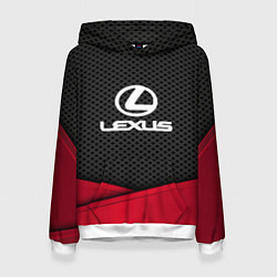 Толстовка-худи женская Lexus: Grey Carbon, цвет: 3D-белый