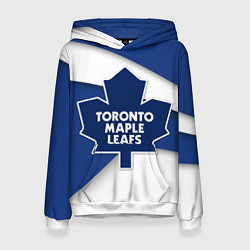 Толстовка-худи женская Toronto Maple Leafs, цвет: 3D-белый