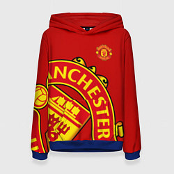 Толстовка-худи женская FC Man United: Red Exclusive, цвет: 3D-синий