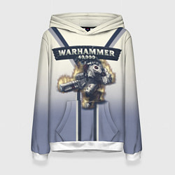 Толстовка-худи женская Warhammer 40000: Tau Empire, цвет: 3D-белый
