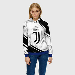 Толстовка-худи женская Juventus, цвет: 3D-синий — фото 2