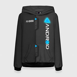 Толстовка-худи женская RK800 Android, цвет: 3D-черный