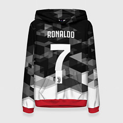 Толстовка-худи женская CRonaldo 7, цвет: 3D-красный