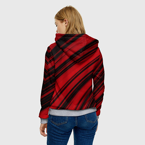 Женская толстовка Ronaldo 7: Red Sport / 3D-Меланж – фото 4