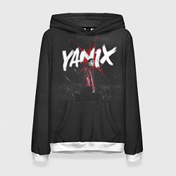 Толстовка-худи женская YANIX: Black Side, цвет: 3D-белый