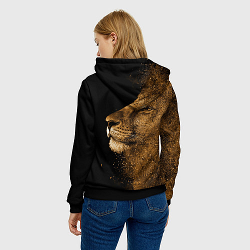 Женская толстовка Песчаный лев / 3D-Черный – фото 4