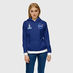 Толстовка-худи женская NASA: Special Form, цвет: 3D-белый — фото 2
