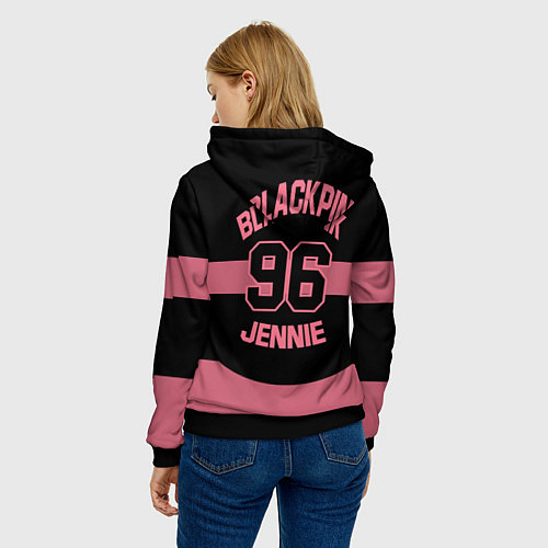 Женская толстовка Black Pink: Jennie 96 / 3D-Черный – фото 4