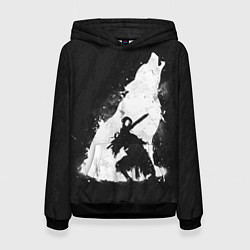 Толстовка-худи женская Dark Souls: Howling Wolf, цвет: 3D-черный