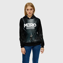 Толстовка-худи женская Metro Exodus, цвет: 3D-черный — фото 2