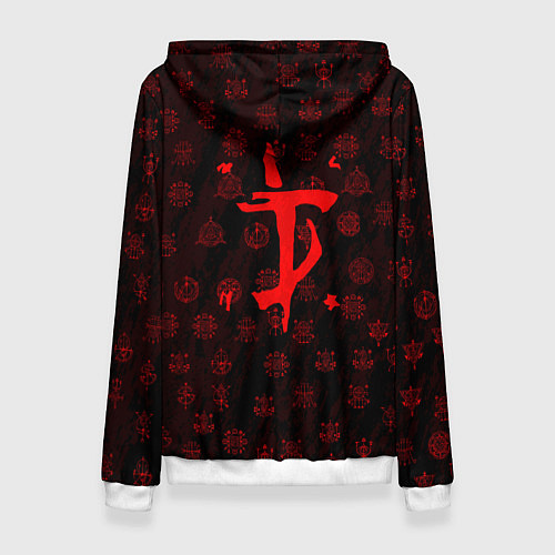 Женская толстовка DOOM: Hellish signs / 3D-Белый – фото 2