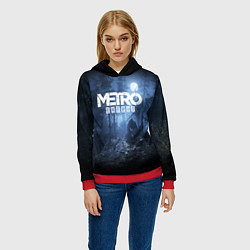 Толстовка-худи женская Metro Exodus: Dark Moon, цвет: 3D-красный — фото 2