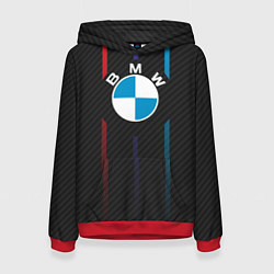 Толстовка-худи женская BMW: Three Lines, цвет: 3D-красный
