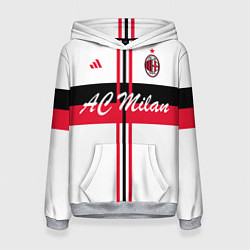 Толстовка-худи женская AC Milan: White Form, цвет: 3D-меланж