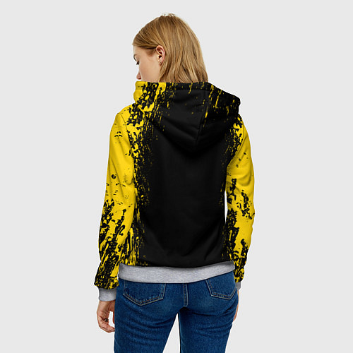 Женская толстовка 21 Pilots: Yellow & Black / 3D-Меланж – фото 4