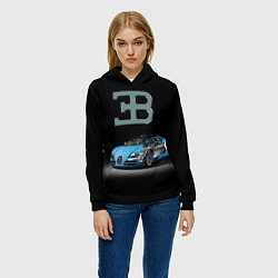 Толстовка-худи женская Bugatti - motorsport extreme, цвет: 3D-черный — фото 2