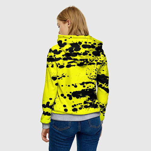 Женская толстовка PUBG: Yellow Stained / 3D-Меланж – фото 4
