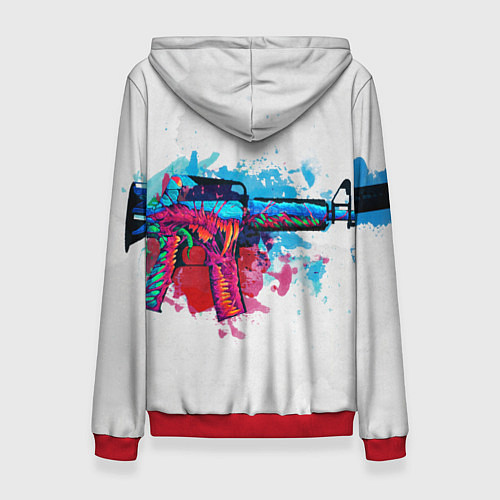Женская толстовка CS:GO Hyper Beast M16 / 3D-Красный – фото 2