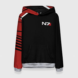 Толстовка-худи женская MASS EFFECT N7, цвет: 3D-меланж