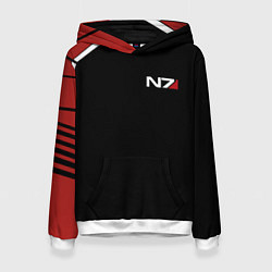 Толстовка-худи женская MASS EFFECT N7, цвет: 3D-белый